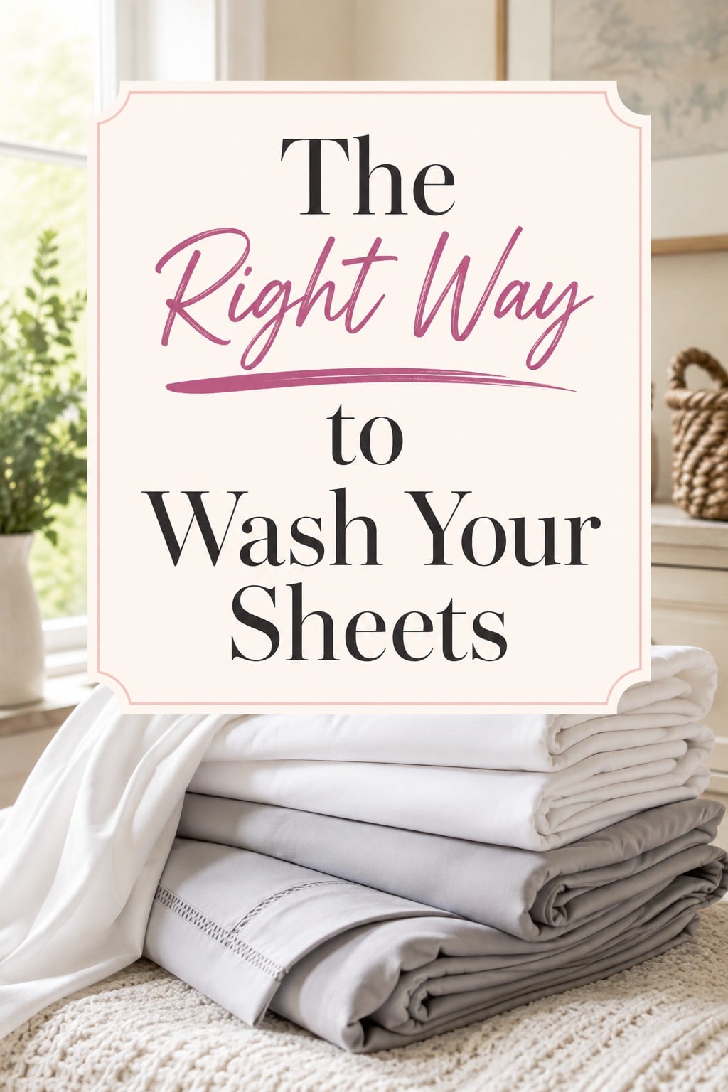 The right way to wash your sheets, folded fresh sheets in a cozy bedroom