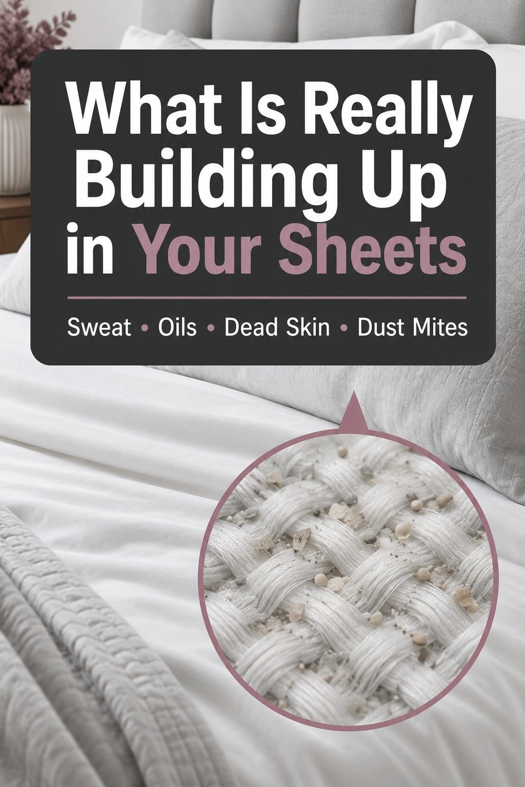 What is really building up in your sheets, sweat, oils, dead skin, and dust mites