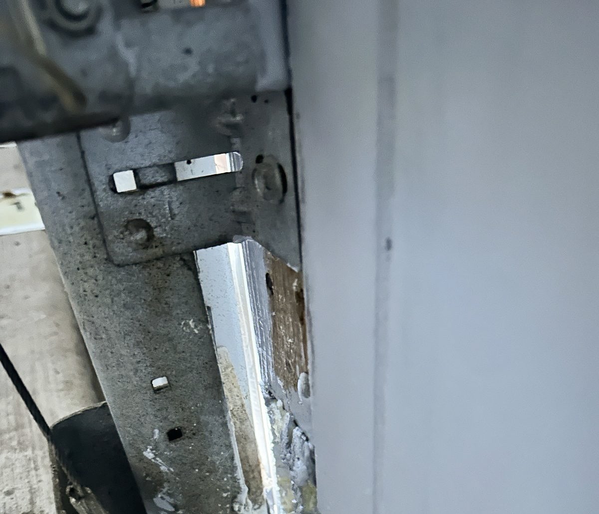 Gap at the Bottom Corner of a Garage Door
